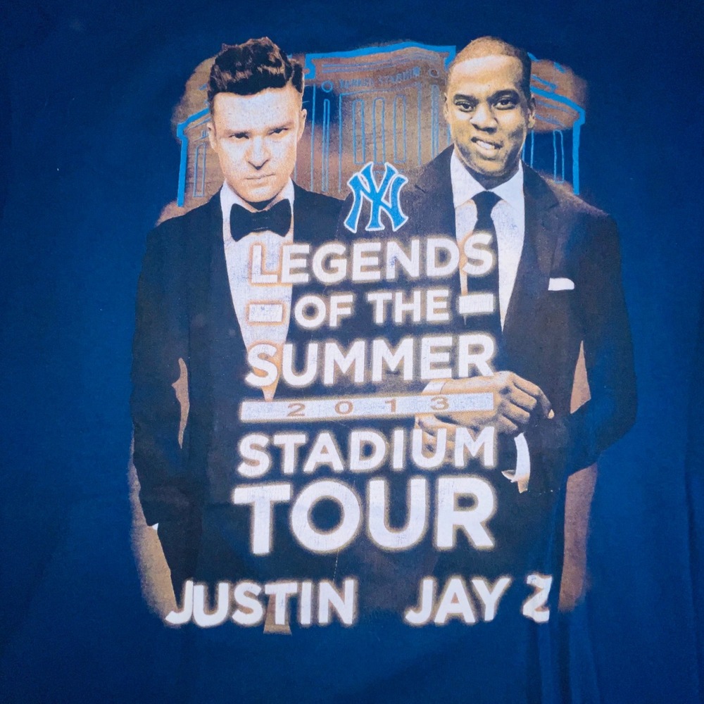 Justin Timberlake Jay Z Concert Shirt Legends of the Summer Tour 2013 Mens XL